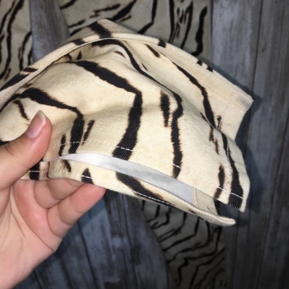 NWT WeWoreWhat Piped Stiletto Slit Zebra Straight Leg - Picture 7 of 10